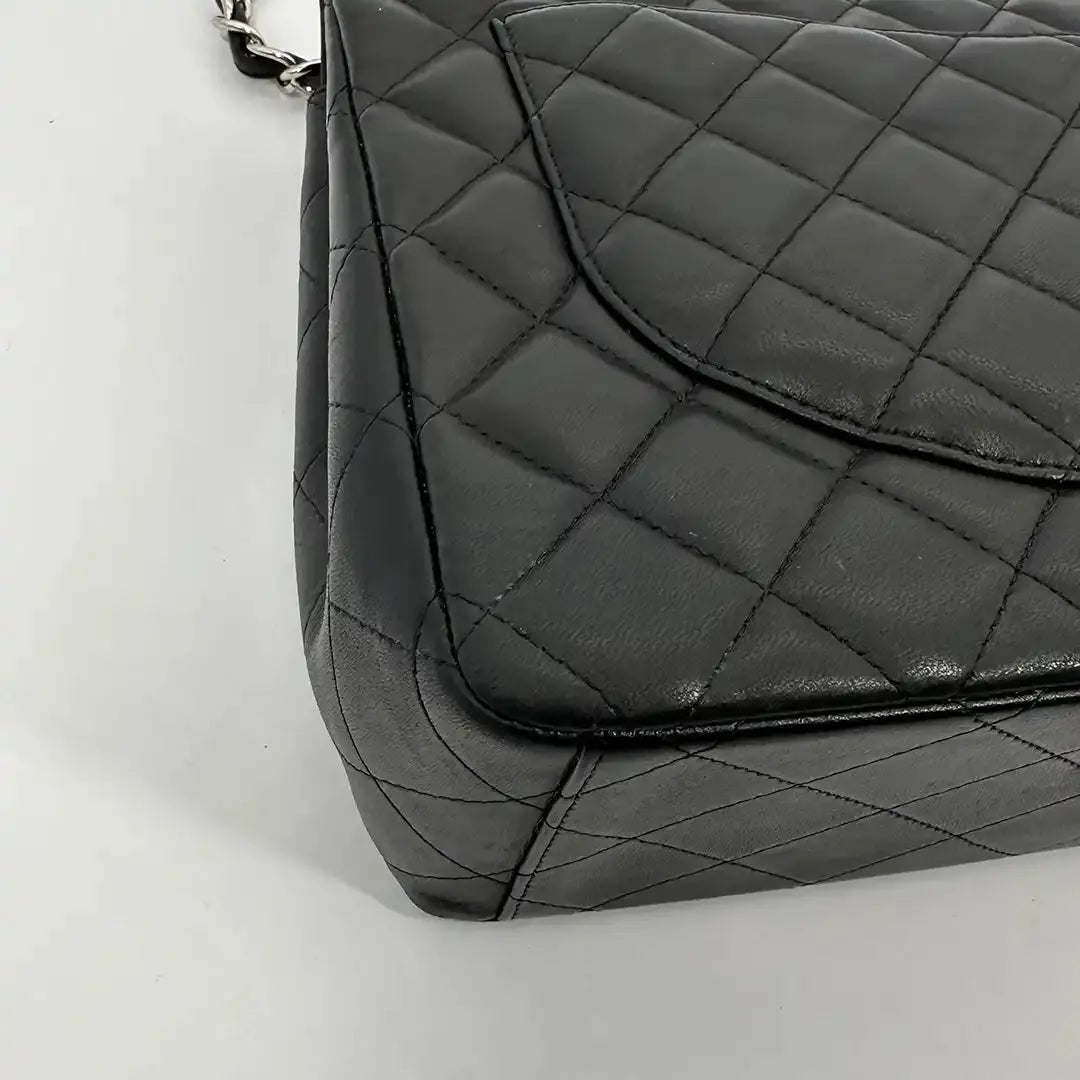 Chanel Timeless Jumbo Double Flap Bag 2011 schwarz Lammleder / sehr gut Chanel