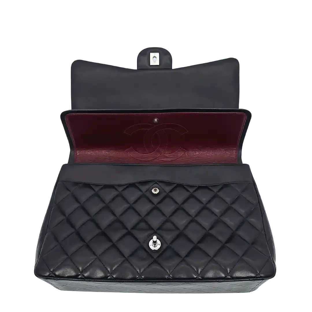Chanel Timeless Jumbo Double Flap Bag 2011 schwarz Lammleder / sehr gut Chanel