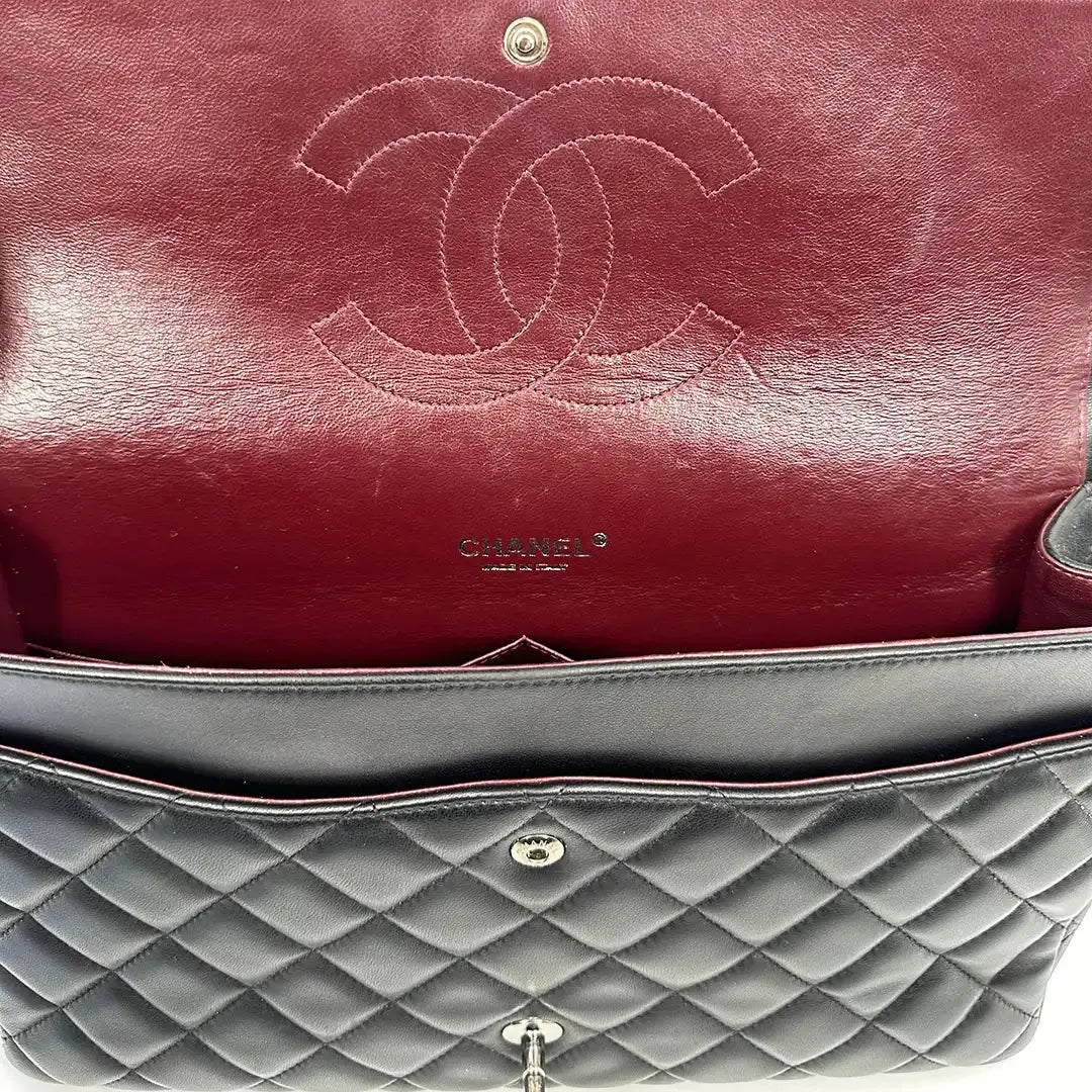 Chanel Timeless Jumbo Double Flap Bag 2011 schwarz Lammleder / sehr gut Chanel