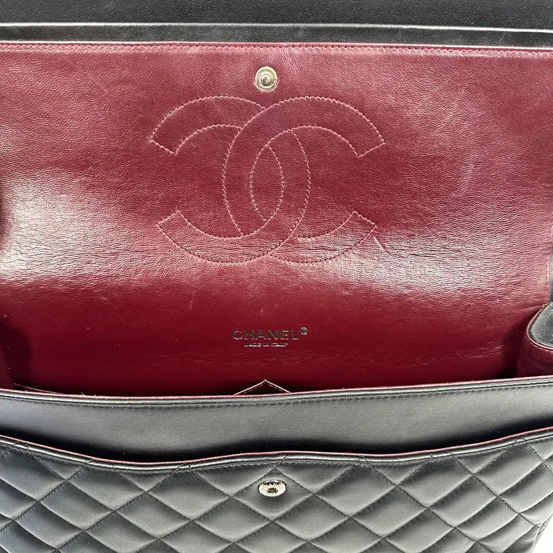 Chanel Timeless Jumbo Double Flap Bag 2011 schwarz Lammleder / sehr gut Chanel