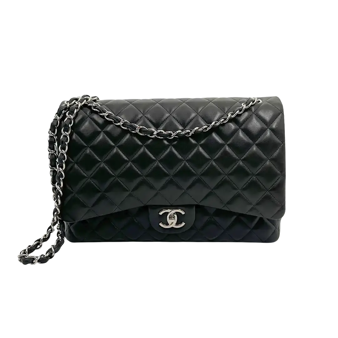 Chanel Timeless Jumbo Double Flap Bag 2011 schwarz Lammleder / sehr gut Chanel