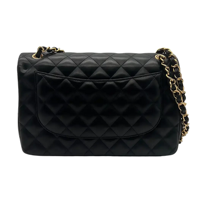 Chanel Timeless Jumbo Flap Bag Handtasche schwarz Lammleder / ungetragen Echtheitscheck