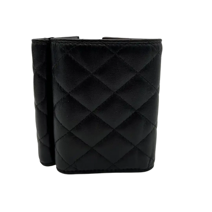 Chanel Timeless Portemonnaie aus Lammleder schwarz / ungetragen Chanel