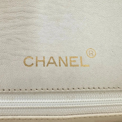 Chanel Timeless Single Flap Small weiß Lammleder Vintage / gut Produkt
