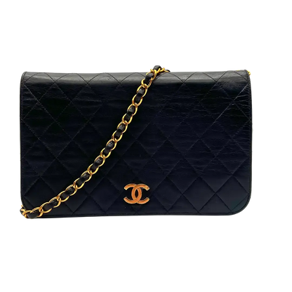 Chanel Timeless Wallet on Chain WOC Vintage Lammleder schwarz / gut Chanel