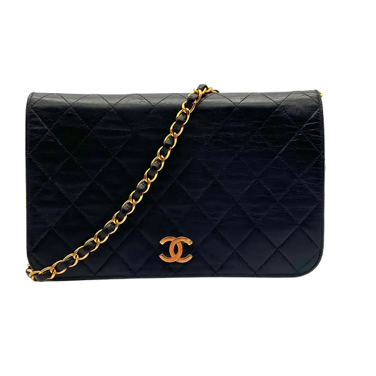 Chanel Timeless Wallet on Chain WOC Vintage Lammleder schwarz / gut Chanel