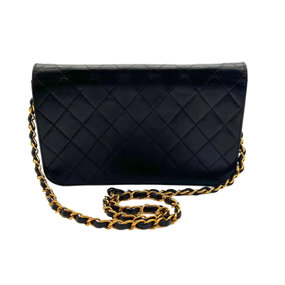 Chanel Timeless Wallet on Chain WOC Vintage Lammleder schwarz / gut Chanel