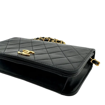 Chanel Timeless Wallet on Chain WOC Vintage Lammleder schwarz vergoldete Hardware/sehr gut Chanel