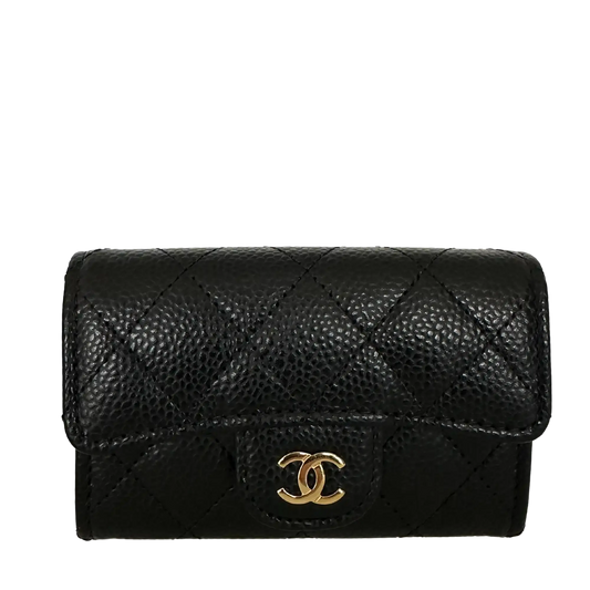 Chanel Timeless kleine Geldbörse (Kreditkartenetui) Kaviarleder schwarz Fullset 2025 / neuwertig Chanel