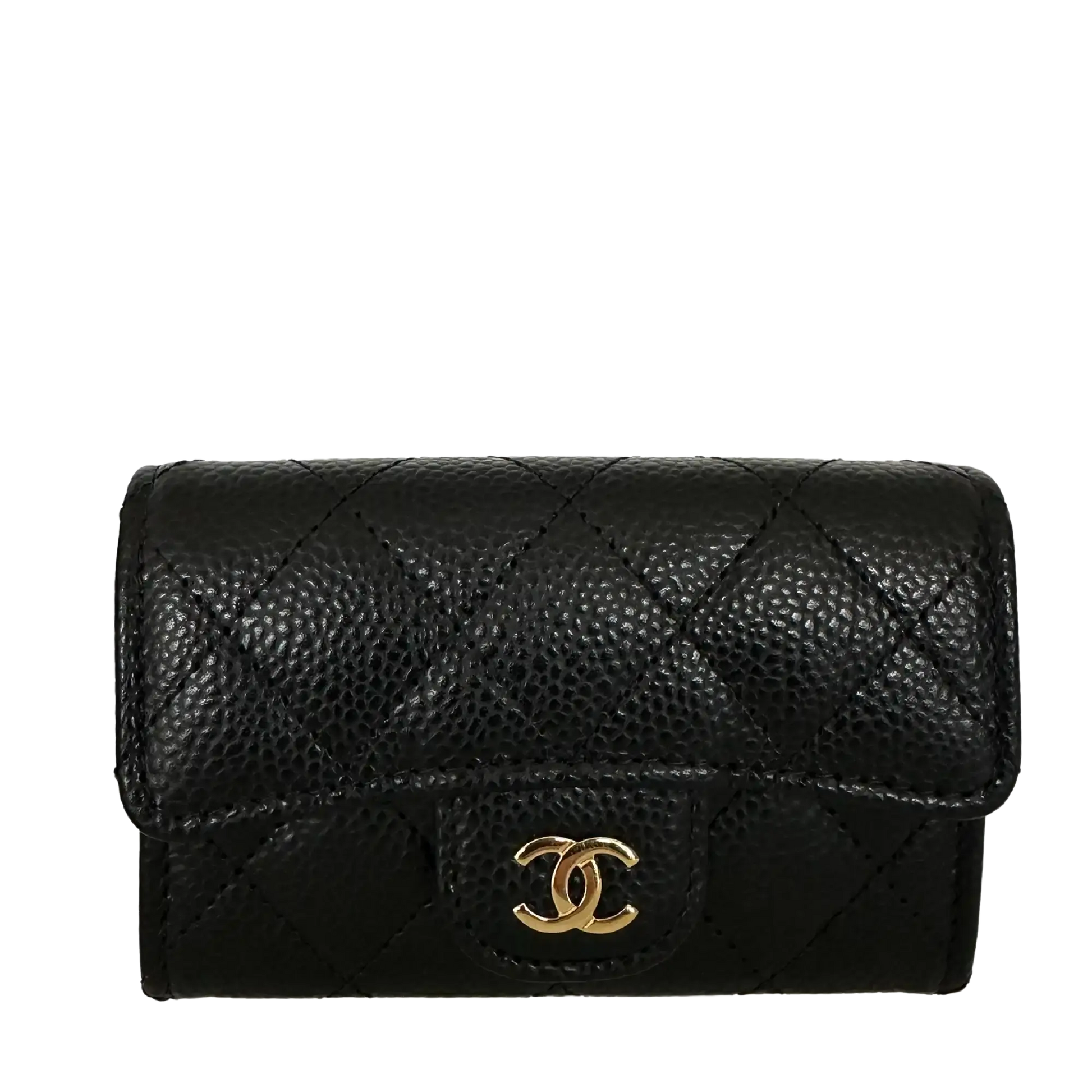 Chanel Timeless kleine Geldbörse (Kreditkartenetui) Kaviarleder schwarz Fullset 2025 / neuwertig Chanel
