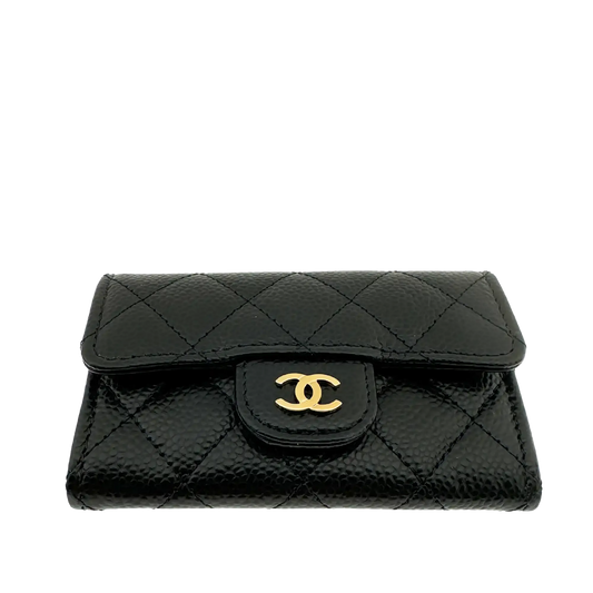 Chanel Timeless kleine Geldbörse (Kreditkartenetui) Kaviarleder schwarz Fullset 2025 / neuwertig Chanel