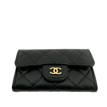 Chanel Timeless kleine Geldbörse (Kreditkartenetui) Kaviarleder schwarz Fullset 2025 / neuwertig Chanel