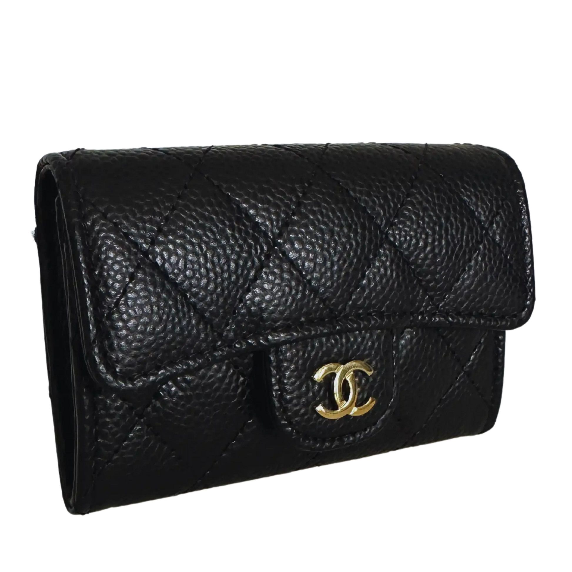 Chanel Timeless kleine Geldbörse (Kreditkartenetui) Kaviarleder schwarz Fullset 2025 / neuwertig Chanel