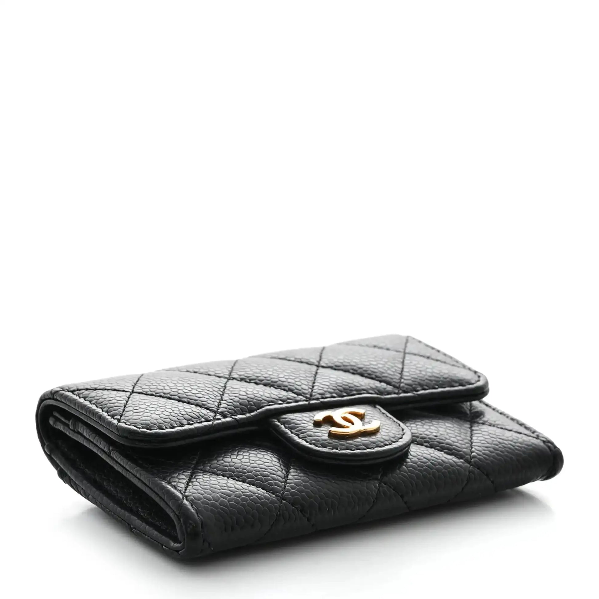 Chanel Timeless kleine Geldbörse (Kreditkartenetui) Kaviarleder schwarz Fullset 2025 / neuwertig Chanel
