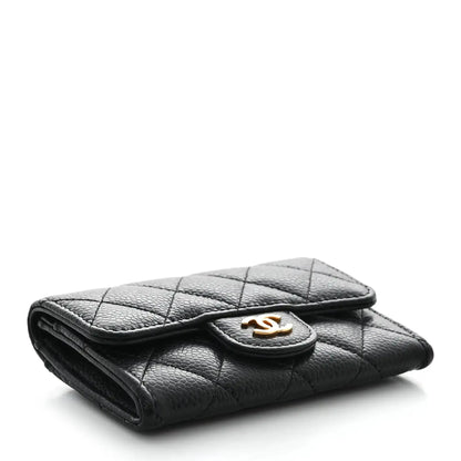 Chanel Timeless kleine Geldbörse (Kreditkartenetui) Kaviarleder schwarz Fullset 2025 / neuwertig Chanel