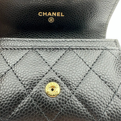Chanel Timeless kleine Geldbörse (Kreditkartenetui) Kaviarleder schwarz Fullset 2025 / neuwertig Chanel