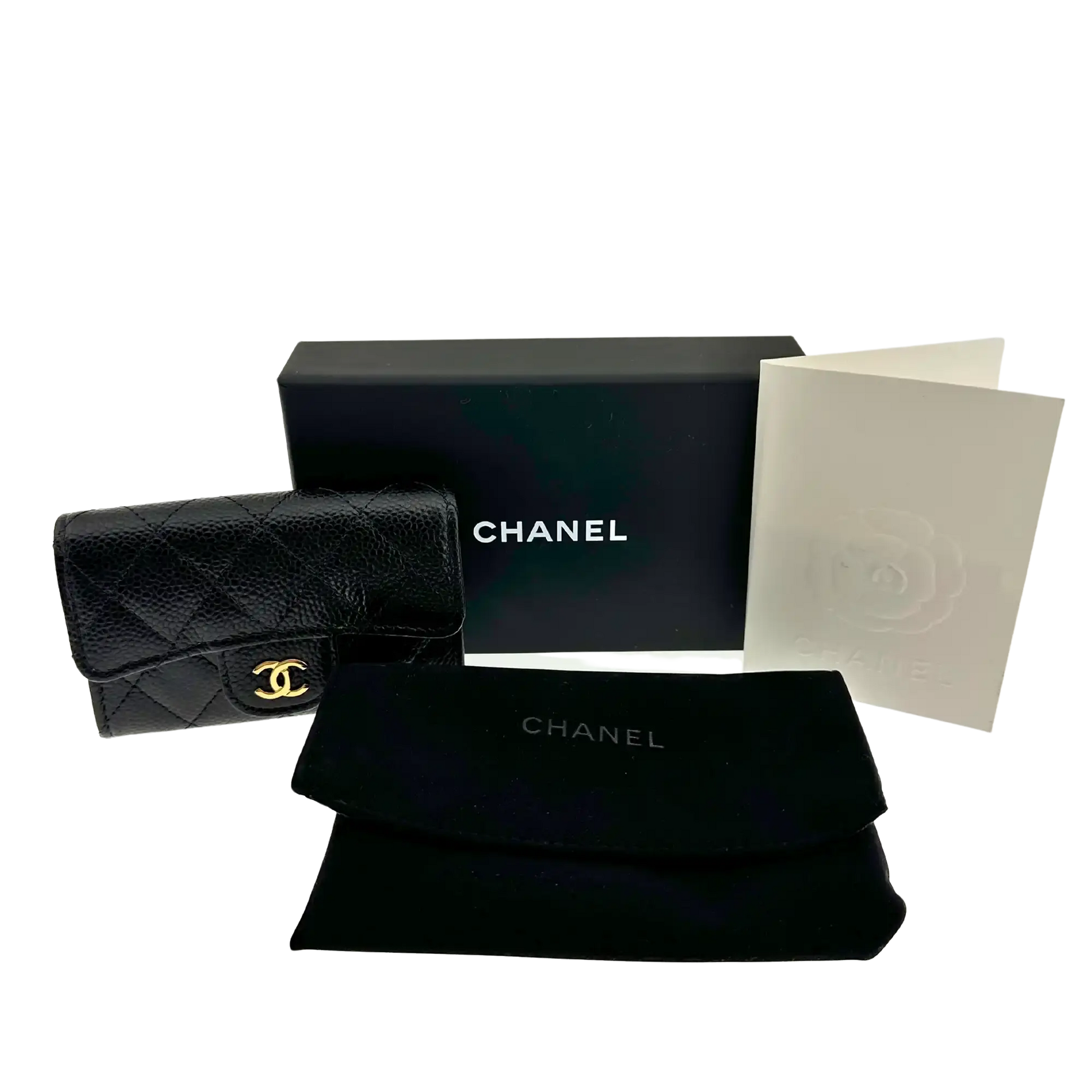 Chanel Timeless kleine Geldbörse (Kreditkartenetui) Kaviarleder schwarz Fullset 2025 / neuwertig Chanel