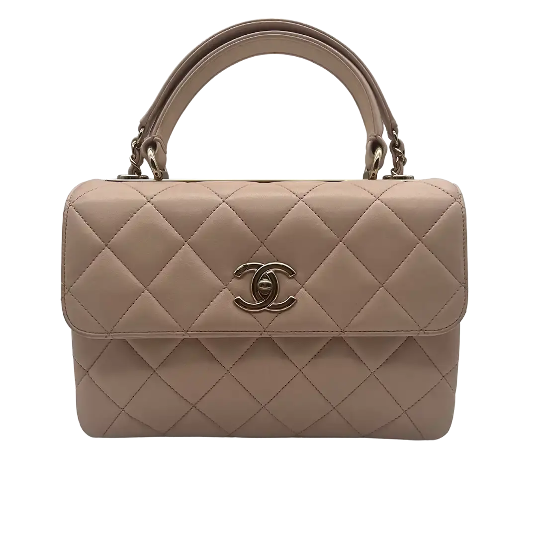 Chanel Trendy CC Top Handle Lammleder helles pink / akzeptabel Fullset Chanel