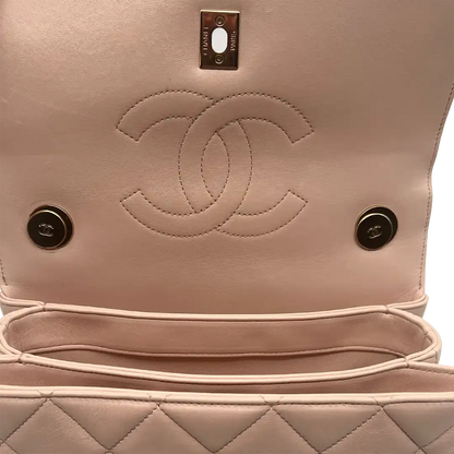 Chanel Trendy CC Top Handle Lammleder helles pink / akzeptabel Fullset Chanel