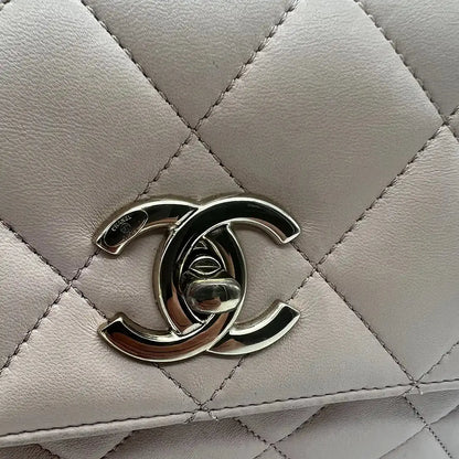 Chanel Trendy CC Top Handle Lammleder helles pink / akzeptabel Fullset Chanel