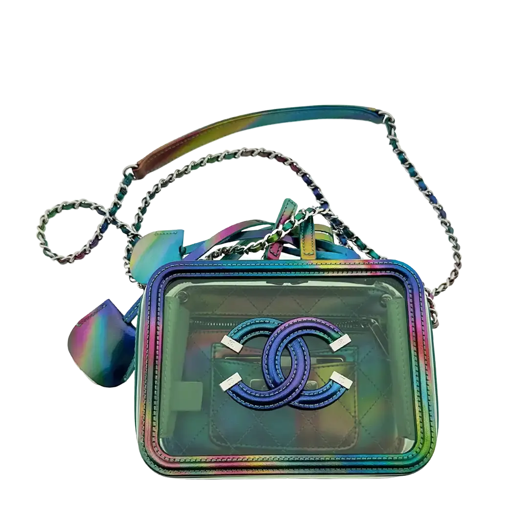 Chanel Vanity Case Bag Small PVC Rainbow limitiert / neuwertig Chanel