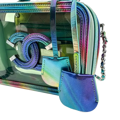 Chanel Vanity Case Bag Small PVC Rainbow limitiert / neuwertig Chanel