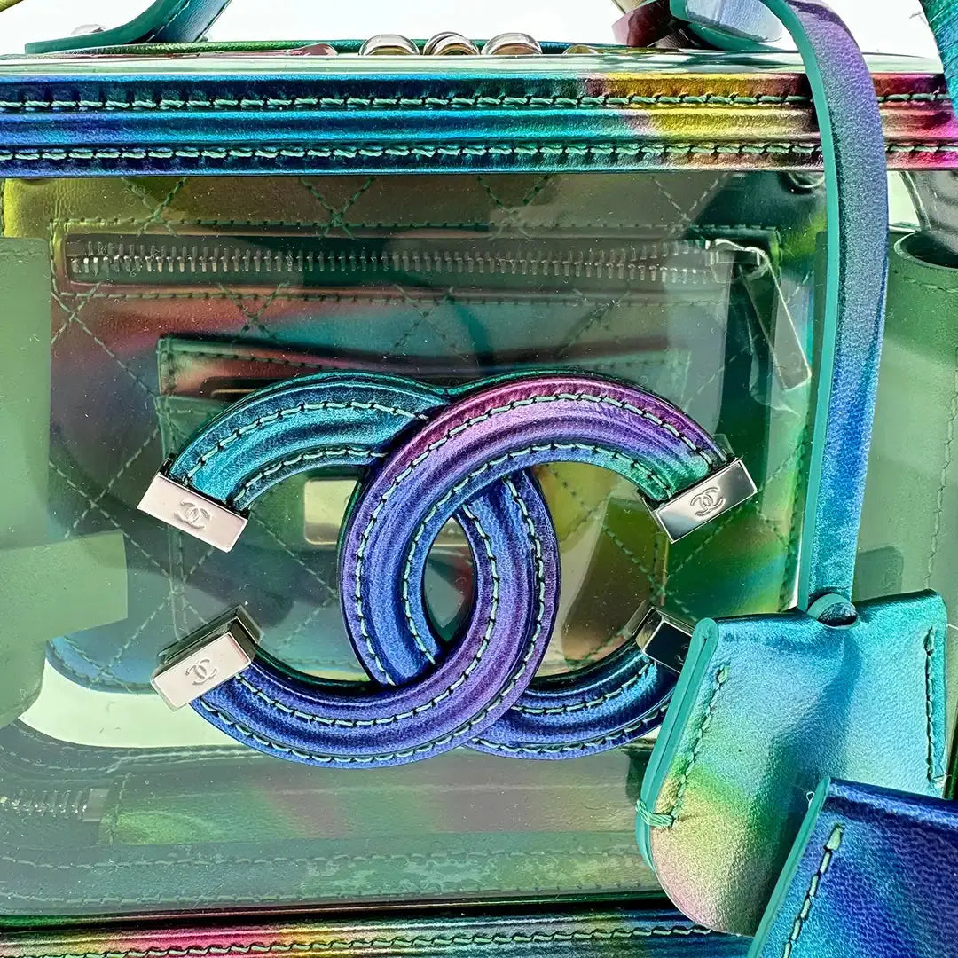 Chanel Vanity Case Bag Small PVC Rainbow limitiert / neuwertig Chanel