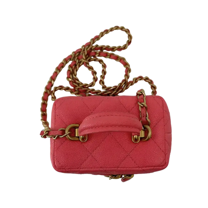 Chanel Vanity Pink Micro Bag Kaviaeleder Pink / sehr gut Chanel