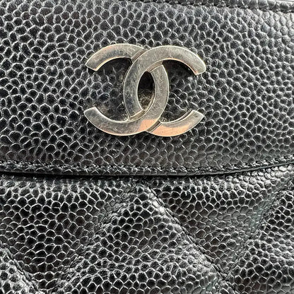 Chanel Vintage Handtasche Kaviar Leder schwarz / Gut Chanel
