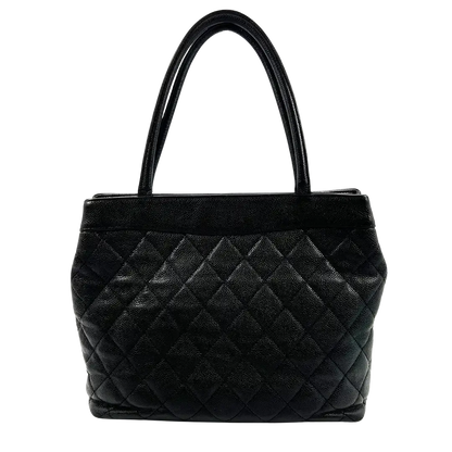 Chanel Vintage Handtasche Kaviar Leder schwarz / Gut Chanel
