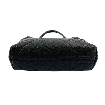 Chanel Vintage Handtasche Kaviar Leder schwarz / Gut Chanel