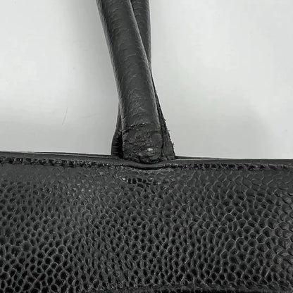 Chanel Vintage Handtasche Kaviar Leder schwarz / Gut Chanel
