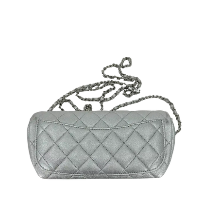 Chanel Wallet on Chain silberfarben mit Metallic-Effekt limitiert / ungetragen Chanel
