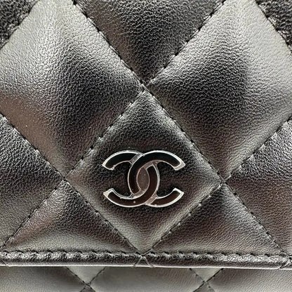 Chanel Wallet on Chain so black Edition Fullset Hardware verklebt / ungetragen Chanel