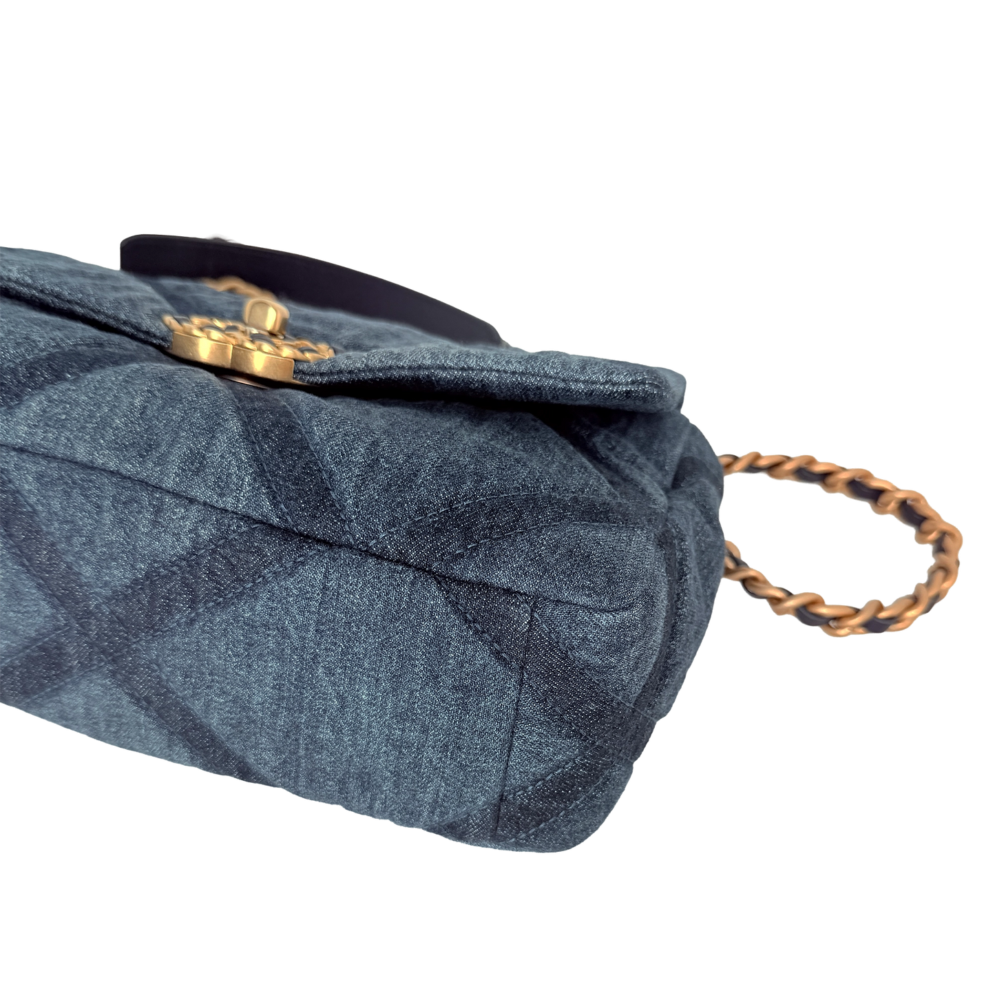 Chanel 19 Flap Bag Small Tasche Denim blau Chip / sehr gut Chanel