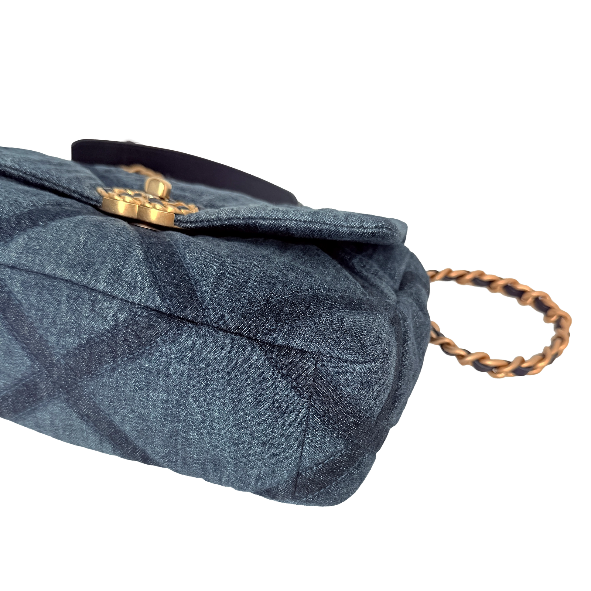 Chanel 19 Flap Bag Small Tasche Denim blau Chip / sehr gut Chanel