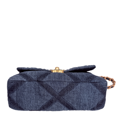 Chanel 19 Flap Bag Small Tasche Denim blau Chip / sehr gut Chanel