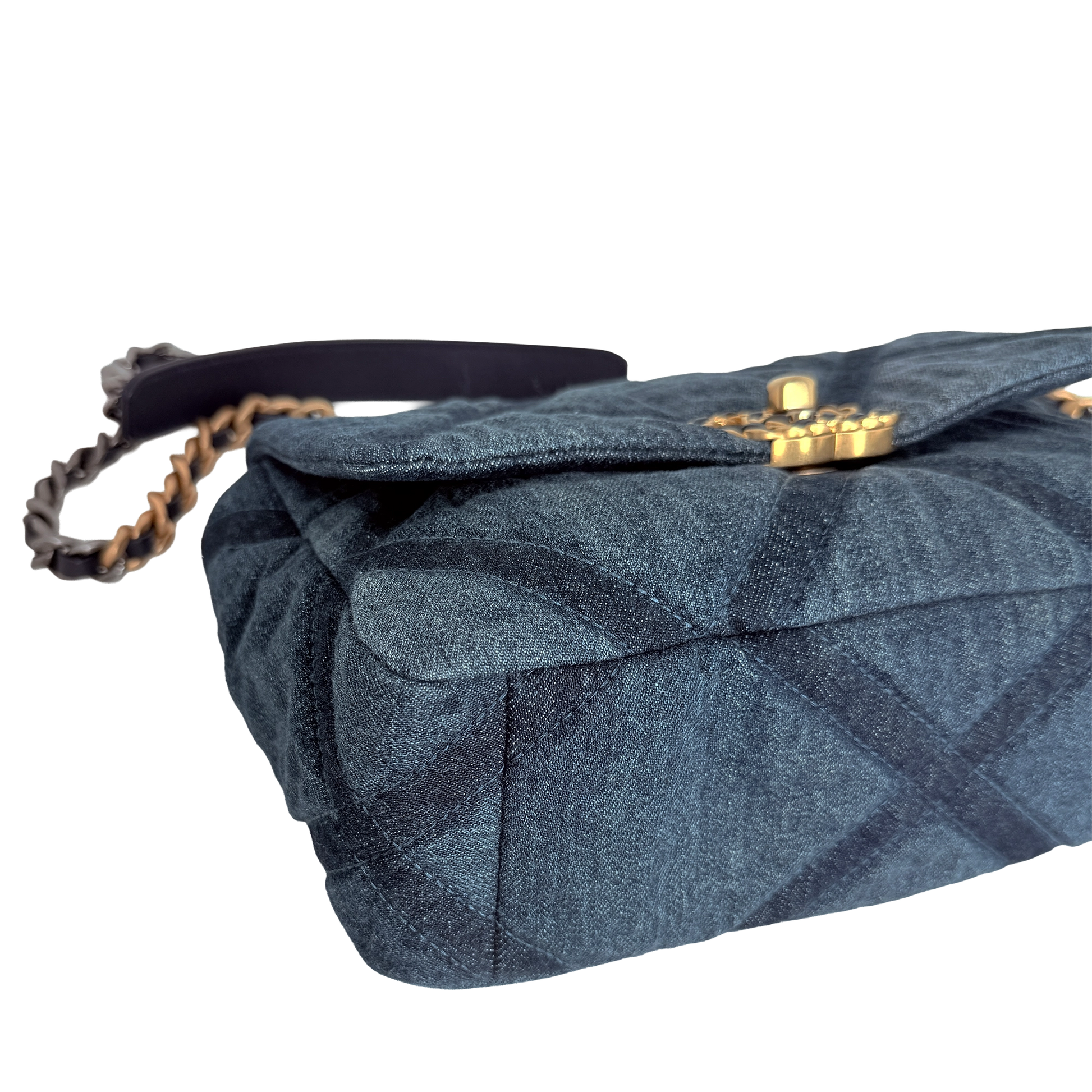 Chanel 19 Flap Bag Small Tasche Denim blau Chip / sehr gut Chanel