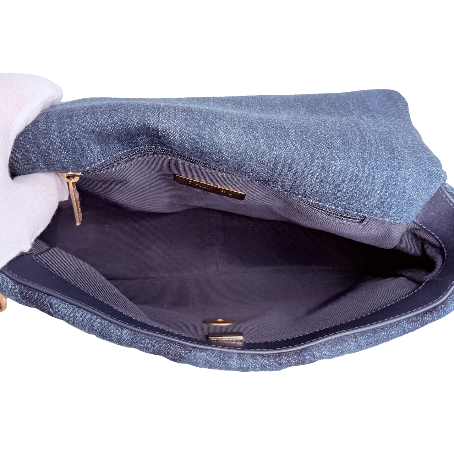 Chanel 19 Flap Bag Small Tasche Denim blau Chip / sehr gut Chanel