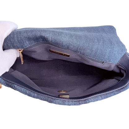 Chanel 19 Flap Bag Small Tasche Denim blau Chip / sehr gut Chanel