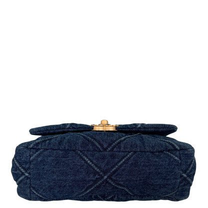 Chanel 19 Flap Bag Small Tasche Denim blau Fullset / sehr gut Chanel