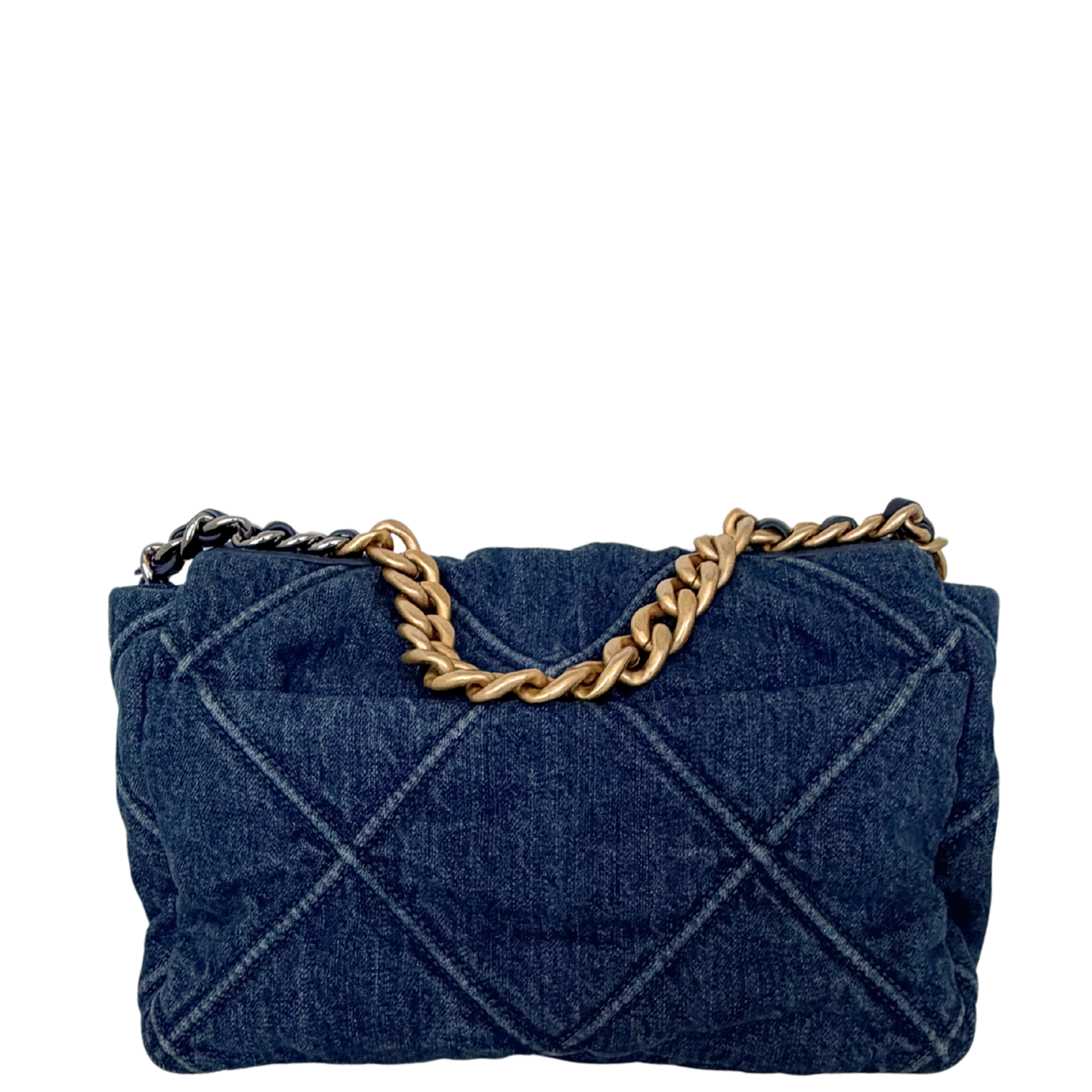 Chanel 19 Flap Bag Small Tasche Denim blau Fullset / sehr gut Chanel