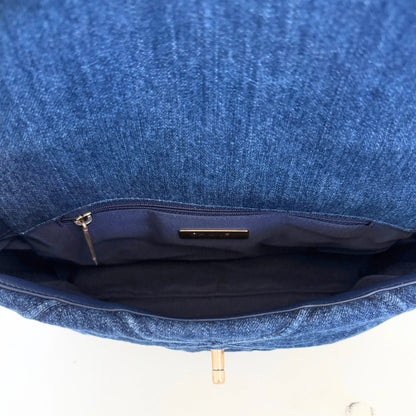Chanel 19 Flap Bag Small Tasche Denim blau Fullset / sehr gut Chanel