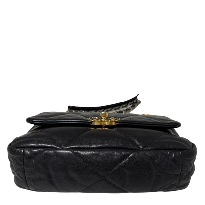 Chanel 19 Flap Bag Small Tasche Leder schwarz / sehr gut Chanel