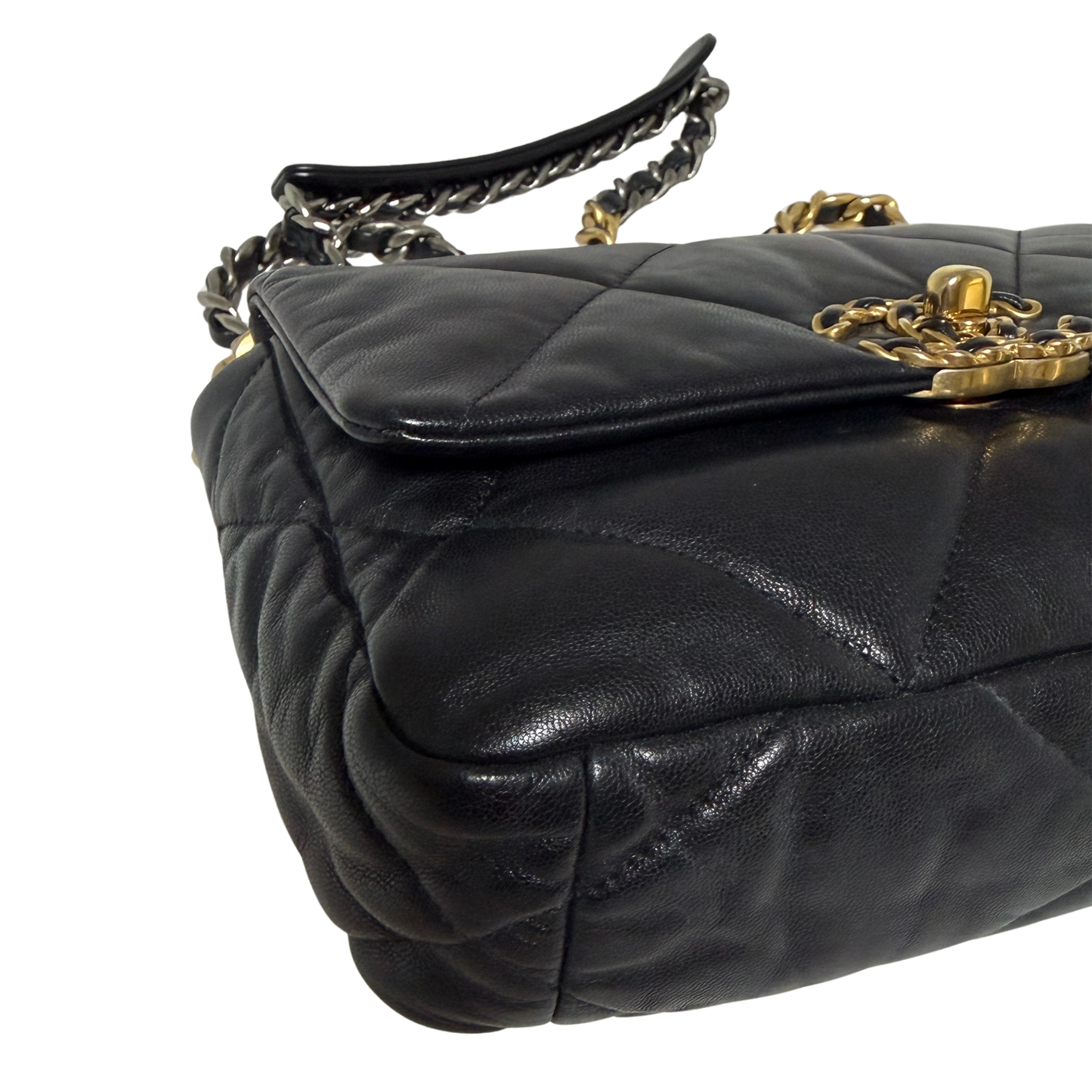 Chanel 19 Flap Bag Small Tasche Leder schwarz / sehr gut Chanel