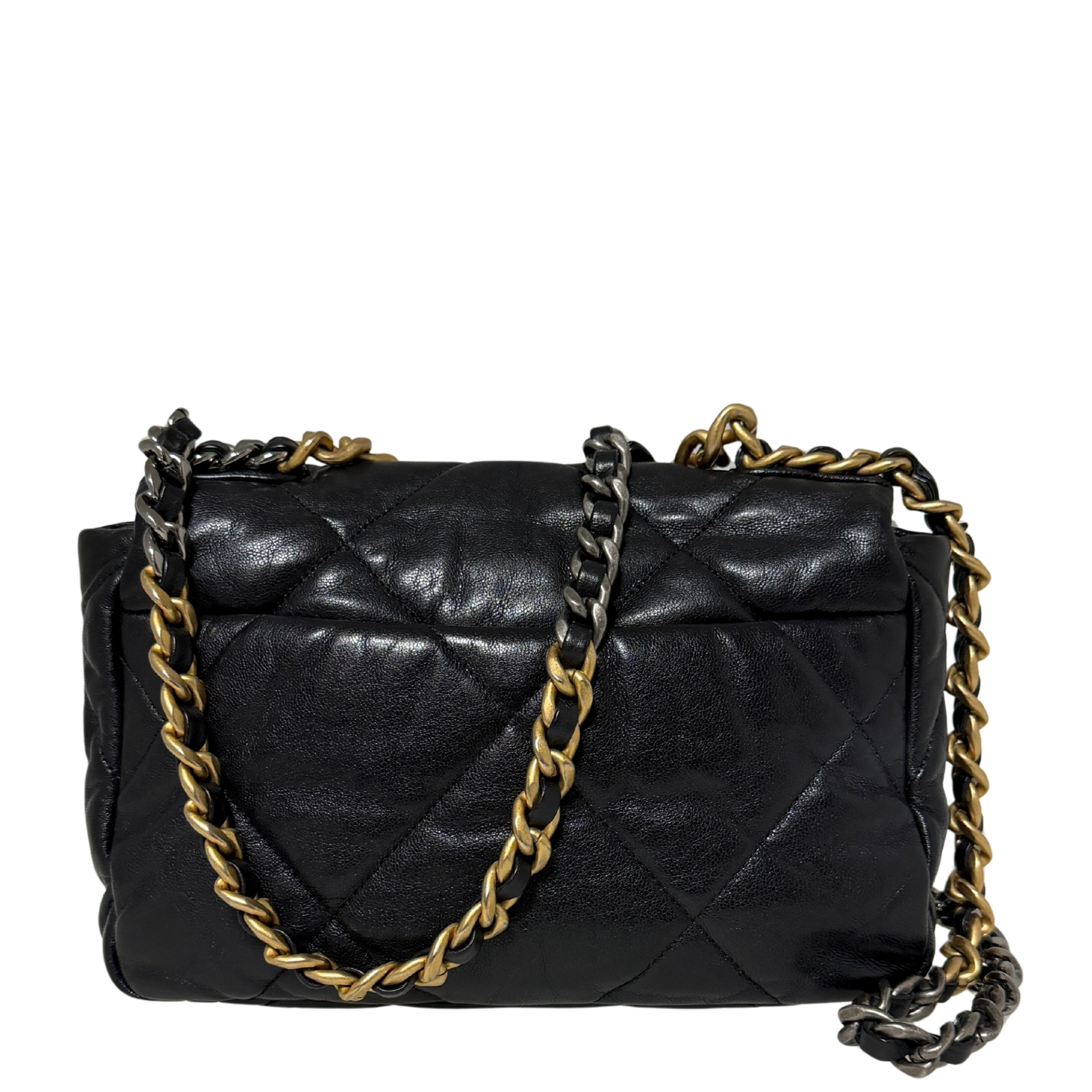 Chanel 19 Flap Bag Small Tasche Leder schwarz / sehr gut Chanel