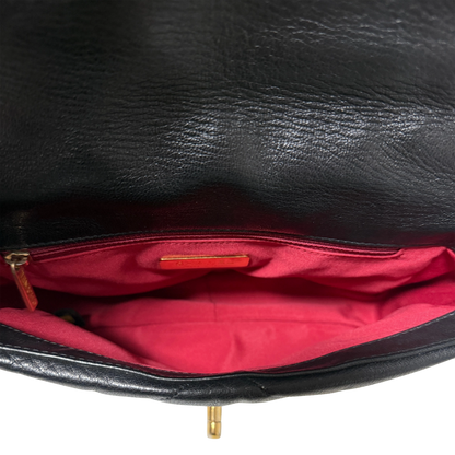 Chanel 19 Flap Bag Small Tasche Leder schwarz / sehr gut Chanel