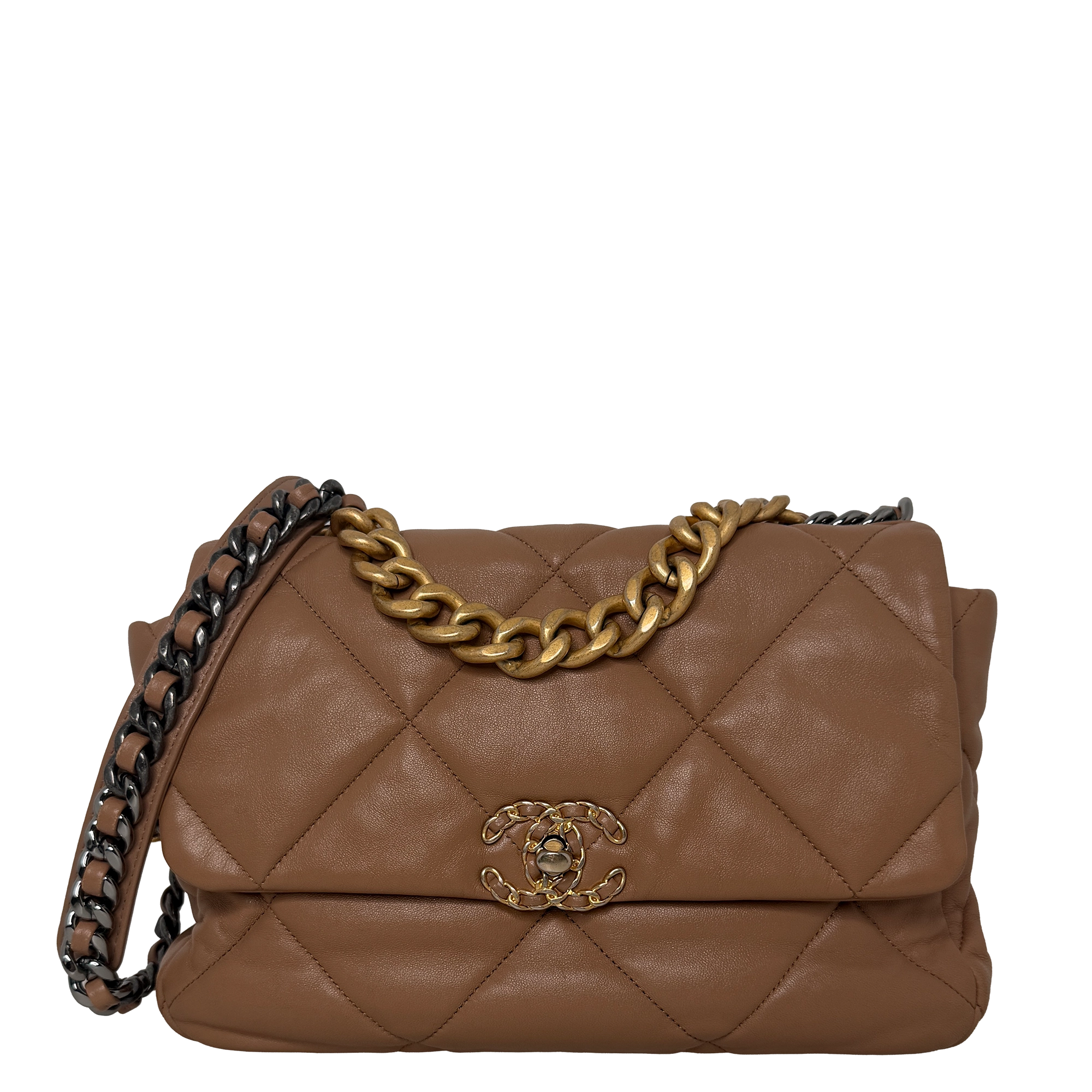 Chanel 19 Flap Bag Medium Lammleder braun Chanel