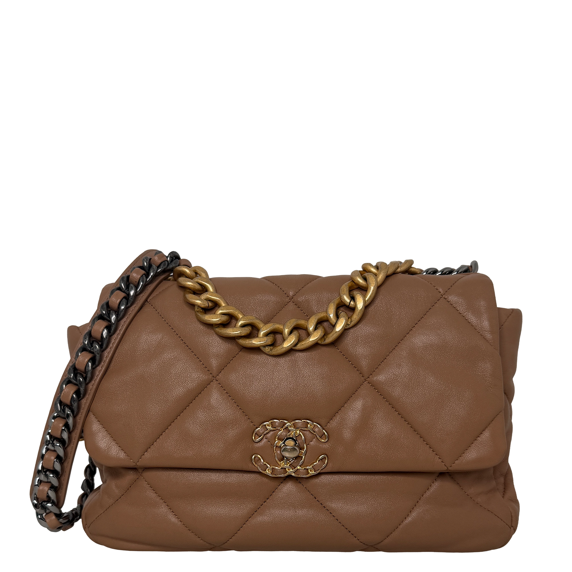 Chanel 19 Flap Bag Medium Lammleder braun Chanel
