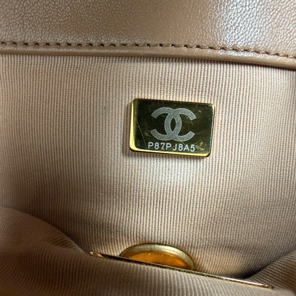 Chanel 19 Flap Bag Medium Lammleder braun Chanel